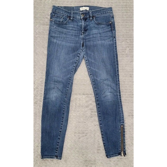 Madewell Jeans Women's Size 27x27 Blue Denim Pants Skinny Skinny‎ Ankle Stretch - Picture 1 of 12